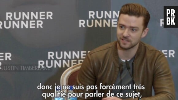 Justin Timberlake star du film "Runner Runner" au cinéma.