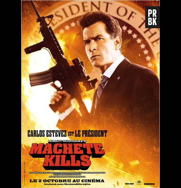 Machete Kills : Charlie Sheen, aka Carlos Estevez, dans le peau du Président