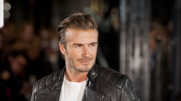 David Beckham : biker sexy pour la Fashion Week de Londres