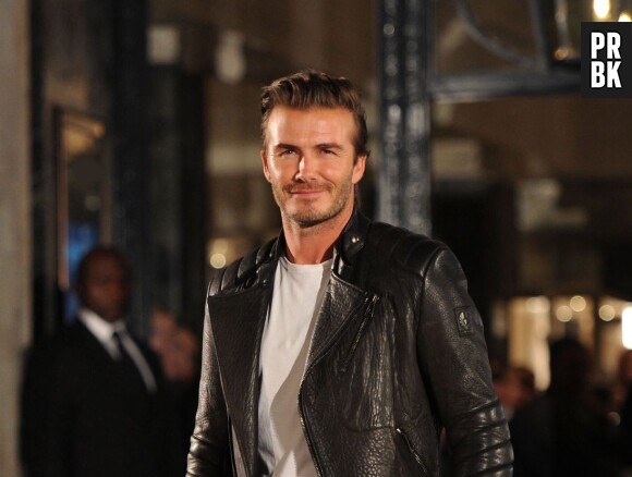David Beckham sexy en cuir, le 15 septembre 2013 à Londres