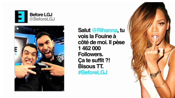 La Fouine et Thomas Thouroude chauffent Rihanna sur Twitter pour le Before de Canal