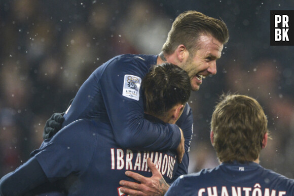 David Beckham et Zlatan Ibrahimovic : copains câlins au PSG