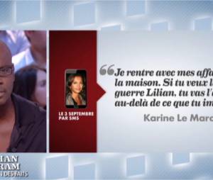 Lilian Thuram s'explique sur l'affaire Karine Le Marchand dans Le Grand Journal sur Canal+ le 17 octobre 2013