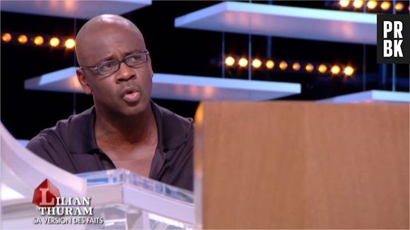 Lilian Thuram s'explique sur l'affaire Karine Le Marchand dans Le Grand Journal sur Canal+ le 17 octobre 2013