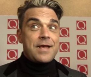 Robbie Williams aux Q Awards le 21 octobre 2013