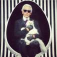 Karl Lagerfeld et son chat Choupette, sur Instagram