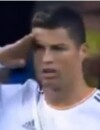 Cristiano Ronaldo : clin d'oeil à Sepp Blatter, le 30 octobre 2013 à Madrid
