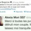 Secret Story 7 : Alexia annonce sa rupture avec Vincent sur Twitter