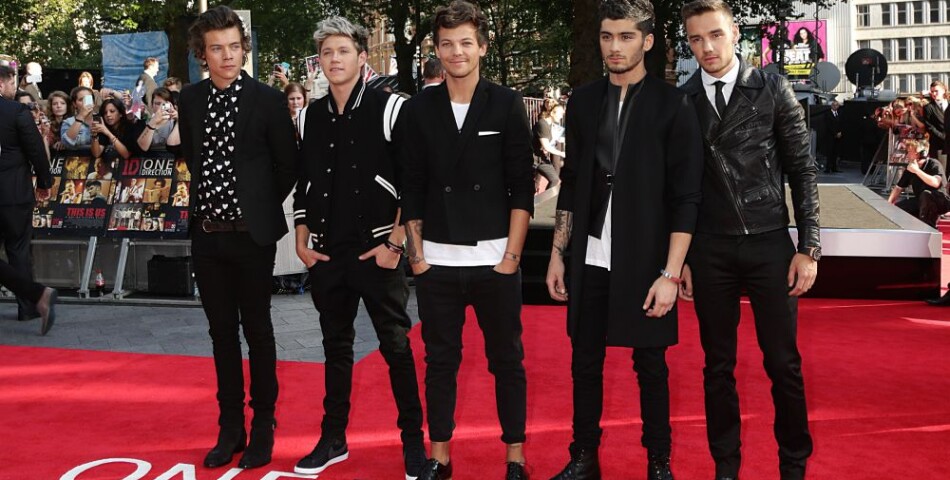One Direction : en noir et blanc à Londres le 20 août 2013, pour l&#039;avant-première de This Is Us