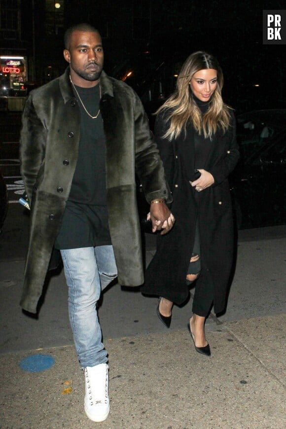 Kim Kardashian et Kanye West à New York le 26 novembre 2013