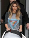 Kim Kardashian en balade avec North à New York