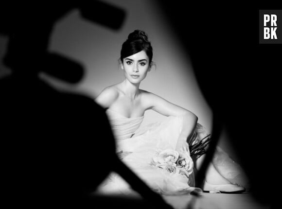 Lily Collins en ballerine au naturel pour Lancôme