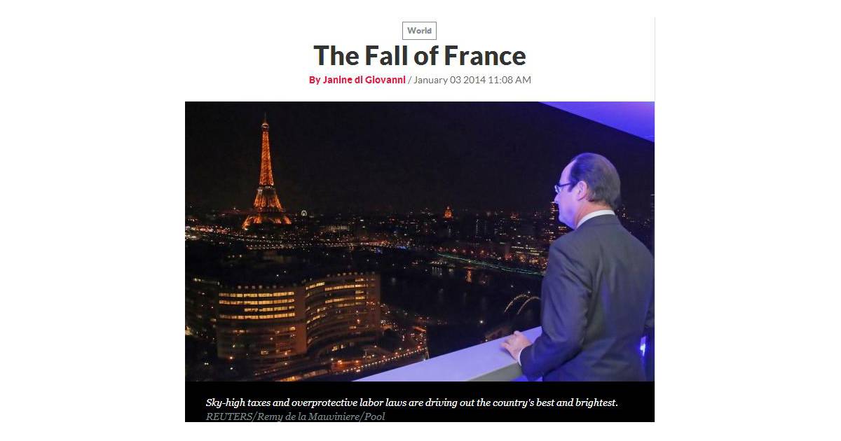 "La chute de la France"  l'article polémique de Newsweek qui énerve