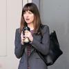 Fifty Shades of Grey : Dakota Johnson sur le tournage le 16 janvier 2014 à Vancouver