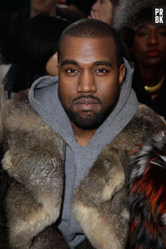 Kanye West au défilé Givenchy à la Fashion Week de Paris, janvier 2014