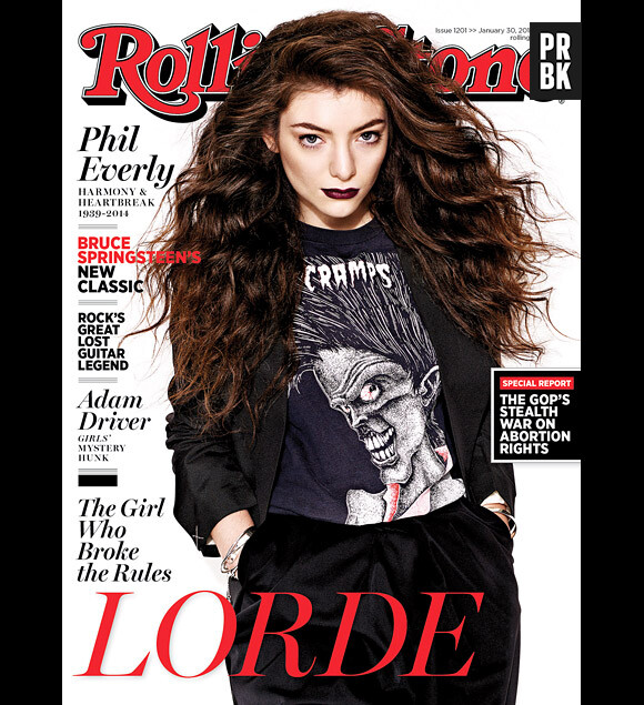 Lorde en Une du magazine Rolling Stone