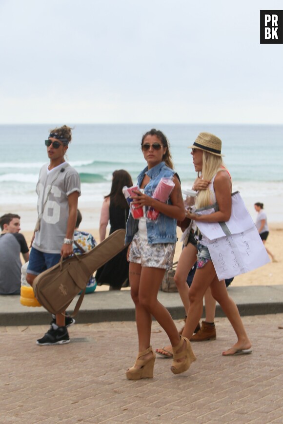Les Anges de la télé-réalité 6 : Eddy, Anaïs Camizuli et Amélie Neten se baladent à Sydney, le 20 janvier 2014