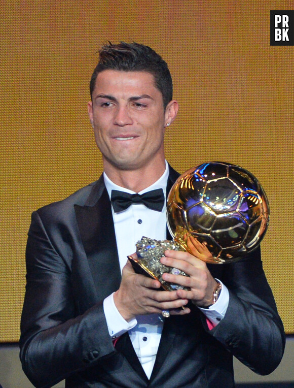 Cristiano Ronaldo en larmes à cause de son Ballon d'or 2013, le 13 janvier 2014 à Zurich