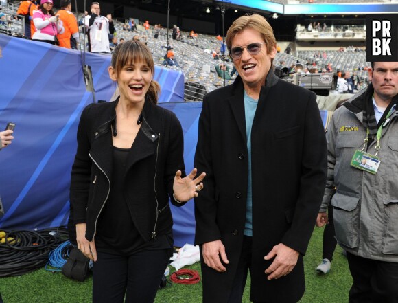 Jennifer Garner et Denis Leary au Super Bowl 2014