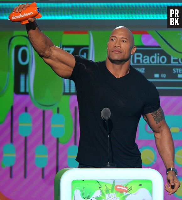 Dwayne Johnson aka The Rock sur la scène des Kids Choice Awards 2013