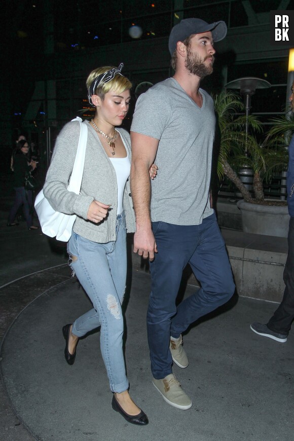 Miley Cyrus et Liam Hemsworth avant leur rupture, le 17 juin 2013 à Los Angeles