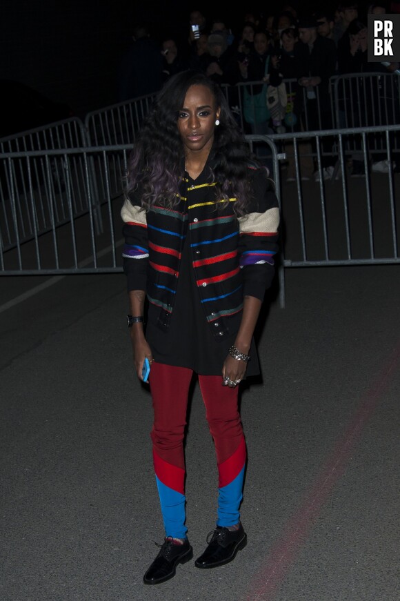 Angel Haze au défilé Givenchy pendant la Fashion Week de Paris, le 2 mars 2014