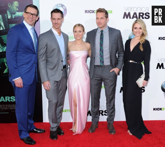 Veronica Mars : Kristen Bell, Rob Thomas, Jason Dohring... l'équipe du film sur le tapis rouge de l'avant-première, le 12 mars 2014