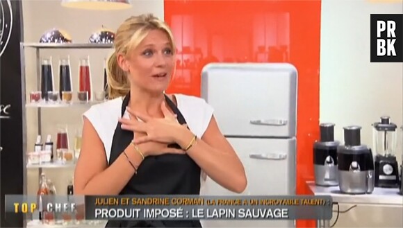 Top Chef 2014 : Sandrine Corman pas très heureuse de cuisiner du lapin