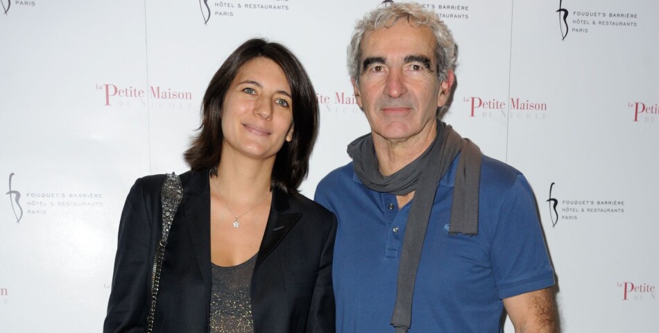 Estelle Denis et Raymond Domenech à l&#039;ouverture du restaurent La Petite Maison de Nicole, le 21 janvier 2013
