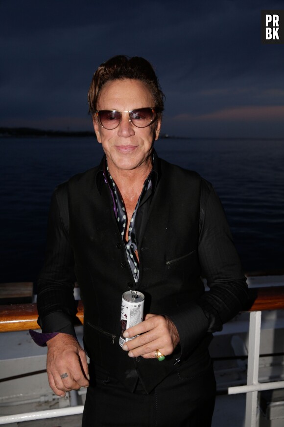 Mickey Rourke pour la soirée Reebok à la Villa Schweppes à Cannes, le 17 mai 2014
