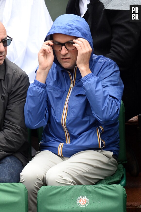 Lionel Abelanski dans les tribunes de Roland Garros le 26 mai 2014