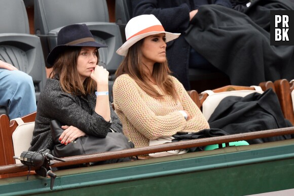 Karine Ferri dans les tribunes de Roland Garros le 26 mai 2014