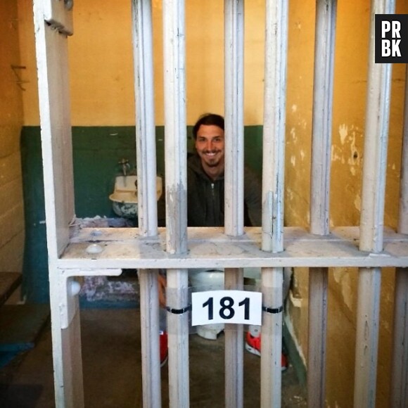 Zlatan Ibrahimovic dans la cellule d'Al Capone, à Alcatraz