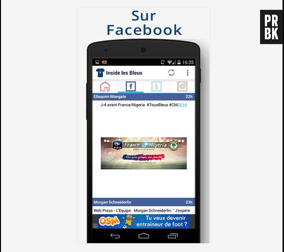 Inside Les Bleus : l'application pour suivre les joueurs de l'équipe de France sur Facebook