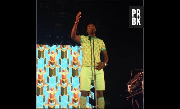 Omar Sy déguisé en Stromae version Doudou Stromae aux Arènes de Nimes, le 24 juillet 2014