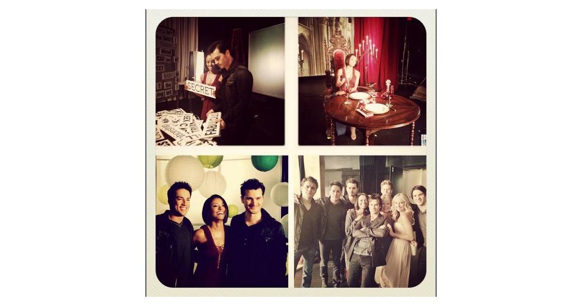 Kat Graham, Michael Malarkey et Michael Trevino lors d'une séance photo