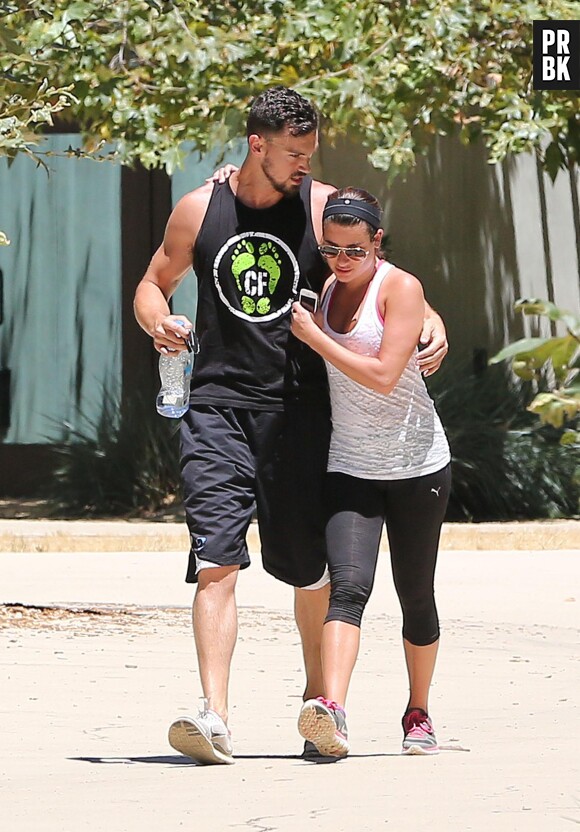 Lea Michele et Matthew Paetz en amoureux à Los Angeles, le 5 août 2014