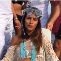 Karine Ferri dans la mer pour relever l&#039;Ice Bucket Challenge lancé par Nikos