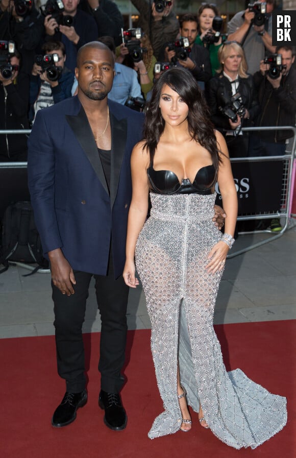 Kim Kardashian et Kanye West aux GQ Men of the Year Awards le 2 septembre 2014 à Londres