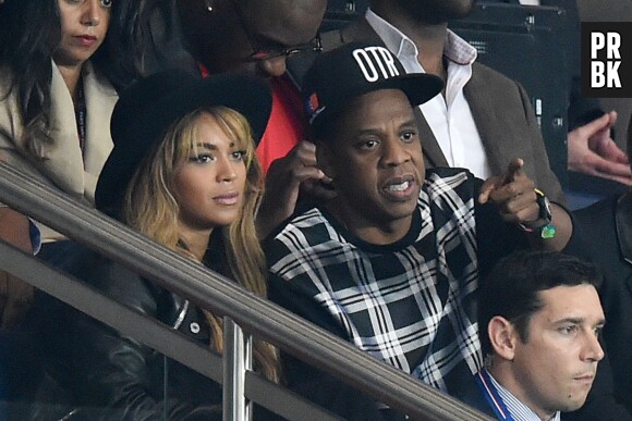 Beyoncé et Jay Z au Parc des Princes pour PSG vs Barcelone, le 30 septembre 2014