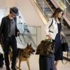 Ian Somerhalder, Nikki Reed et leur chien à LAX le 10 octobre 2014
