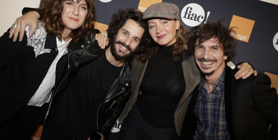 Daphné Bürki, Gunther Love, Julie Ferrier et Arnaud Tsamère au lancement de la FIAC 2014, le 22 octobre au Grand Palais