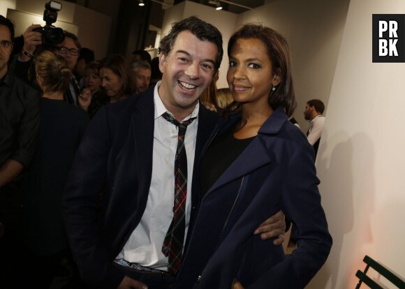 Stéphane Plaza et Karine Le Marchand au lancement de la FIAC 2014, le 22 octobre au Grand Palais