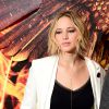 Hunger Games 3 : Jennifer Lawrence lors d'un photocall à Londres (9 novembre 2014)