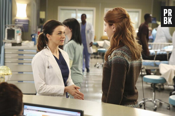 Grey's Anatomy saison 11, épisode 7 : Caterina Scorsone (Amelia) sur une photo