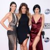 Kendall Jenner, Khloe Kardashian et Kylie Jenner aux American Music Awards 2014 le 23 novembre 2014