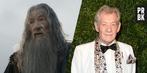 Ian McKellen avant et après sa transformation pour Le Hobbit