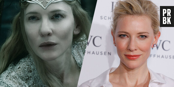 Cate Blanchett avant et après sa transformation pour Le Hobbit