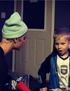 Justin Bieber et Jaxon s'amusent à Noël