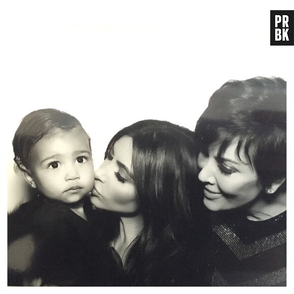 Kim Kardashian avec North et Kris Jenner sur Instagram, le 27 décembre 2014